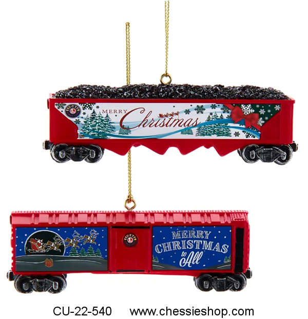 Ornaments, Lionel™ Train Car, 2 Assorted, by Kurt S. Adler
