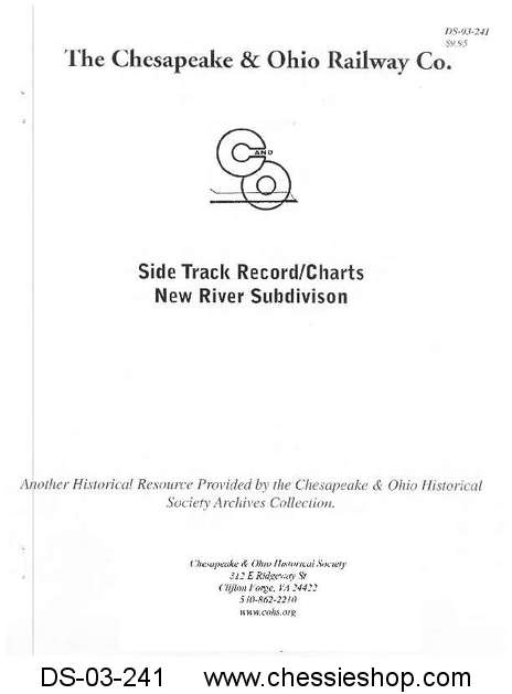 C&O Side Track Record - New River SD