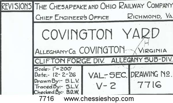 Covington, VA 12/2/1926 (12x36) - Click Image to Close