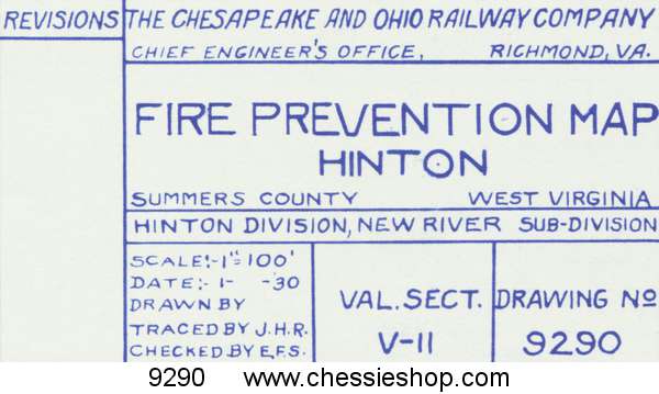 Fire Prevention Map Hinton WV 1/30 (12"x52")