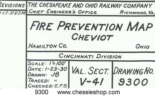 Fire Prevention Map Chevoit, OH 1/23/29 (12"x17")
