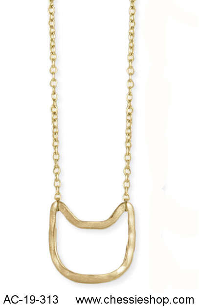 Necklace, Cat Face Silhouette (Gold)