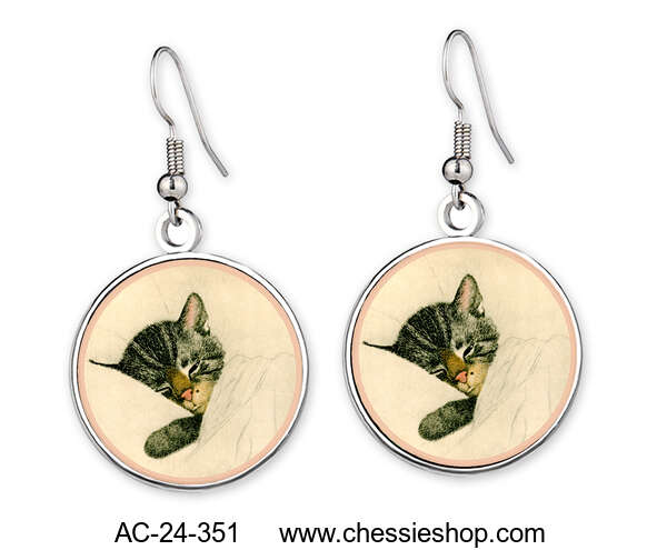 Earrings, Chessie, Drop Style