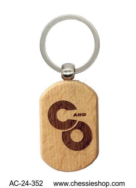 Keychain, CandO Wood Laser Engraved