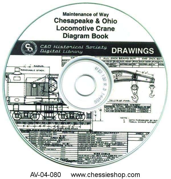 CD: C&O Railway Locomotive Crane Diagram - Click Image to Close