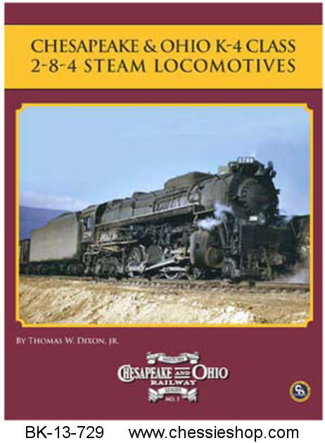 Book, C&O Rwy Series #1, C&O K-4 Class 2-8-4 Steam Locos