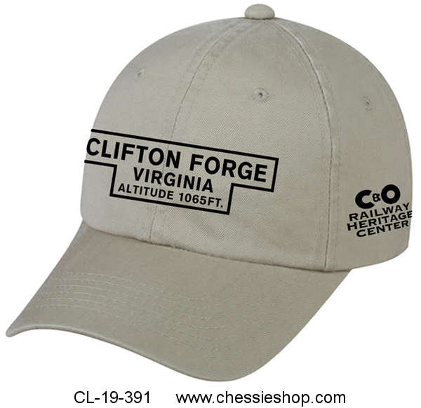 Cap, C&O, Clifton Forge Elevation Sign Embroidered - Click Image to Close