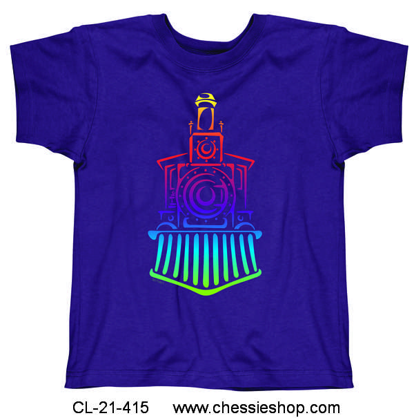 T-Shirt, Colorful Steam Engine