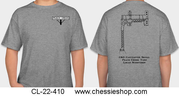 T-Shirt, C&O, Peach Creek Yard, Cantilever Signal