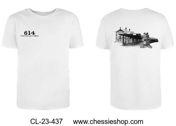 T-Shirt, C&O 614 at Clifton Forge Station