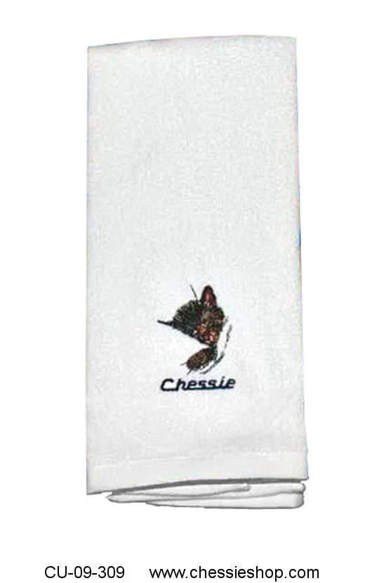 Hand Towel, Chessie Embroidered - Click Image to Close