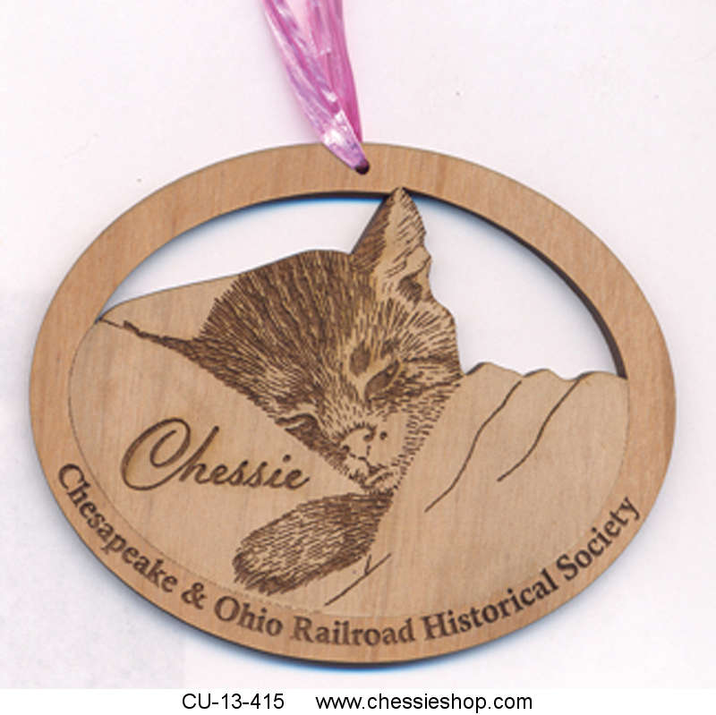 Ornament, Chessie, Wood, Laser engraved