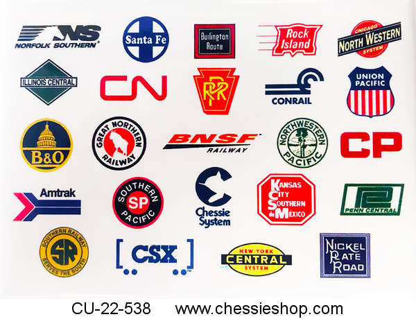 Magnet, Railroad Logos - Click Image to Close