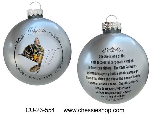 Ornament, Commemorative, Chessie Her Story, Glass Ball