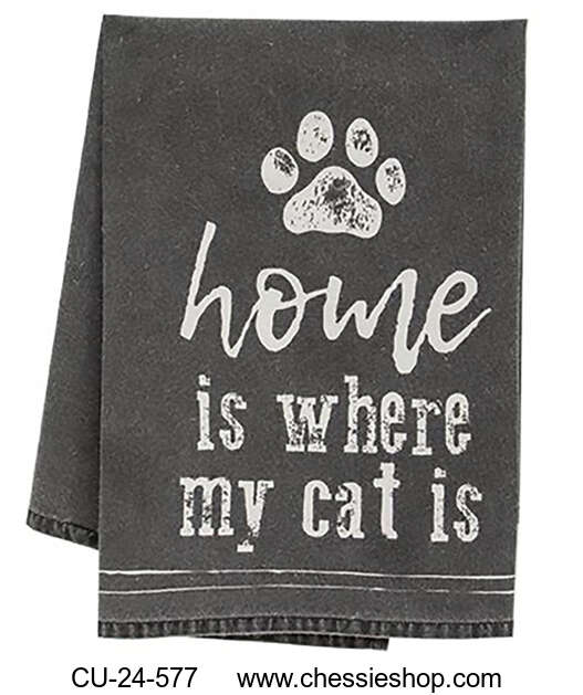 Dish Towel, Home Is Where My Cat Is - Click Image to Close