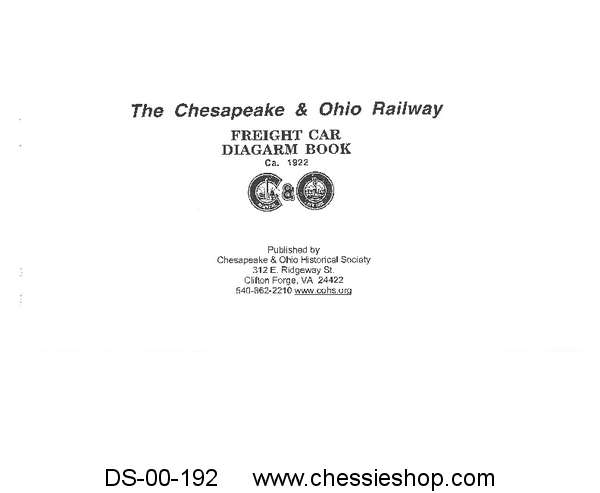 C&O Freight Car Diagram Book 1922