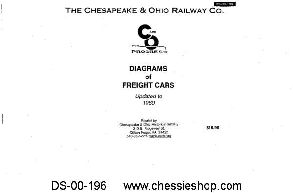 C&O Diagrams of Freight Cars "1960" - Click Image to Close