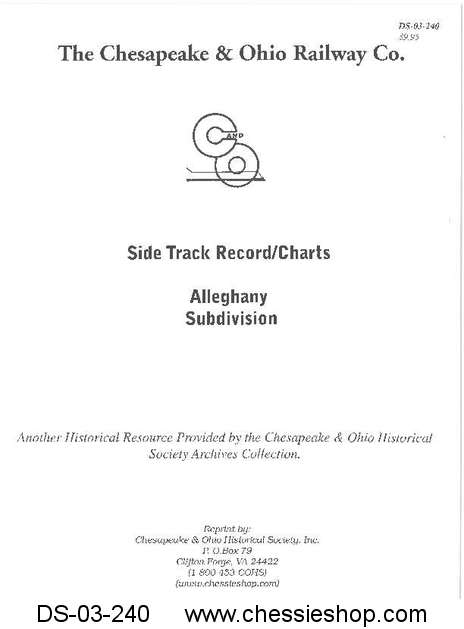 C&O Side Track Record - Alleghany SD