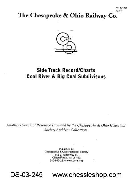 C&O Side Track Record - Coal River & Big Coal SD