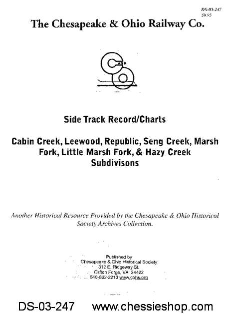 C&O Side Track Record - Cabin Creek, Leewood, Republic, Seng Cre