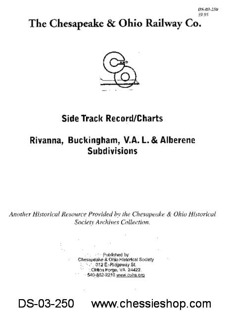 C&O Side Track Record - Rivanna, Buckingham, ...