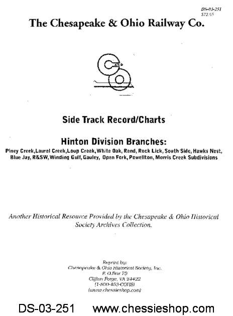 C&O Side Track Record - Hinton Division
