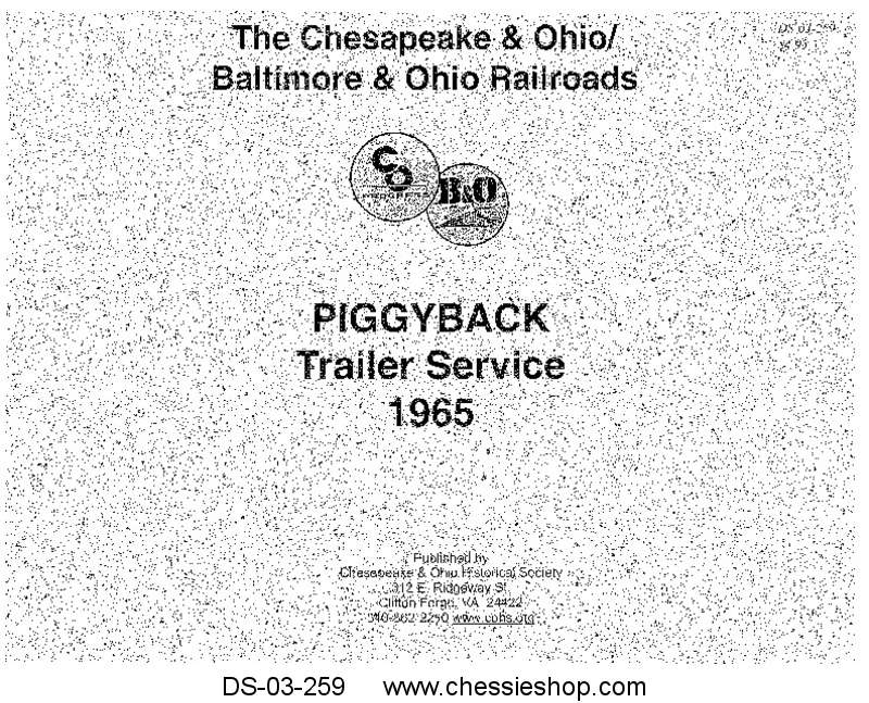 C&O/B&O Piggyback Trailer Service 1965