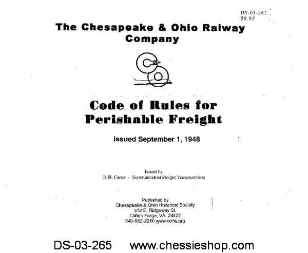 Code of Rules for Perishable Freight - Click Image to Close