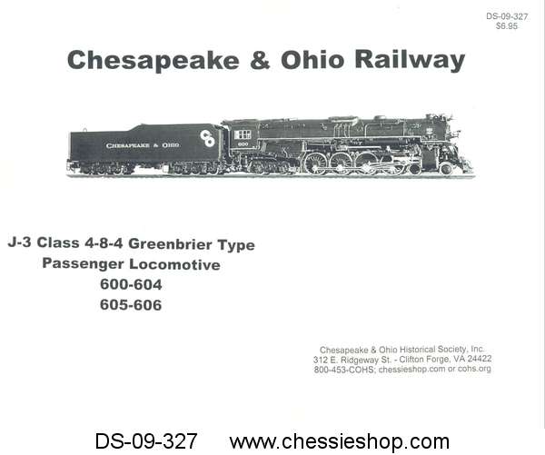 J-3 Class 4-8-4 Greenbrier Type Passenger Locomotive 60