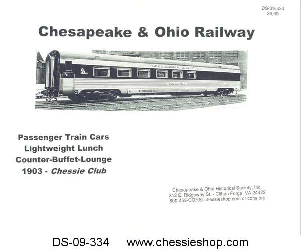 Passenger Train Cars Lightweight Lunch Counter-Buffet-Lounge - Click Image to Close