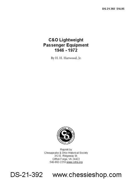 C&O Lightweight Passenger Equipment 1946-1972 (Reprint)