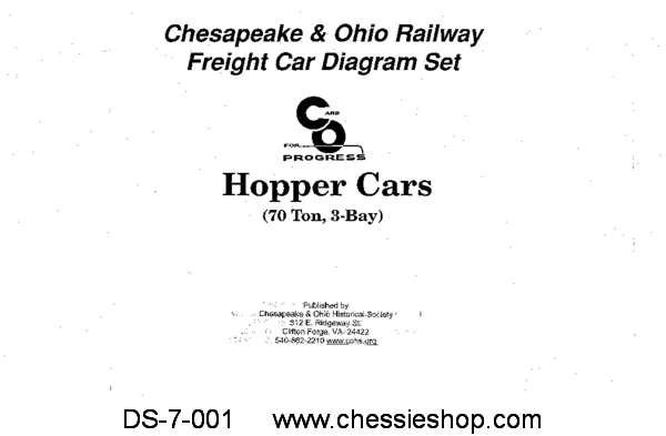 C&O Freight Diagrams - Hopper Cars (70 Ton, 3 Bay)