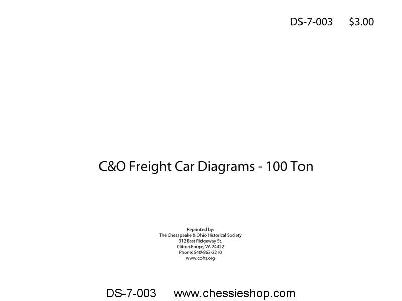 C&O Freight Car Diagrams - 100 Ton