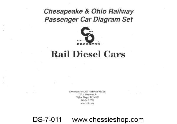 C&O Passenger Car Diagrams - Rail Diesel Cars...