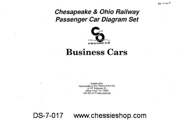 C&O Passenger Car Diagrams - Business Cars...
