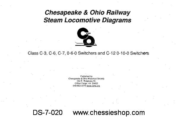 C&O Steam Locomotive Diagrams - Class C3, C6, C7 ... - Click Image to Close