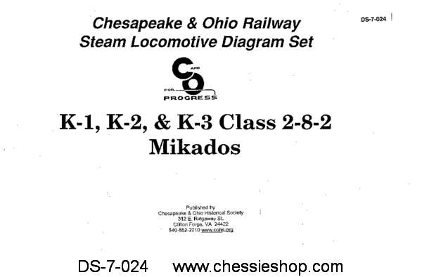 C&O Steam Locomotive Diagrams - K1, K2, K3 2-8-2 ...