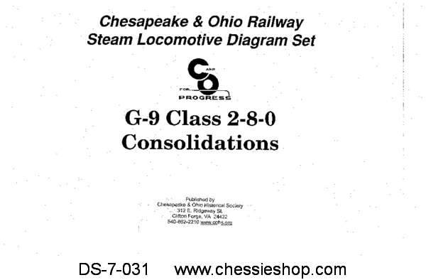 C&O Steam Locomotive Diagrams - G9 Class 2-8-0 ...