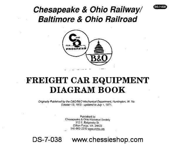 C&O/B&O - Freight Car Equipment Diagram Book 1971