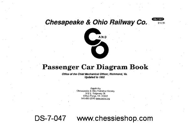 C&O Passenger Car Diagram Book Updated to 1952