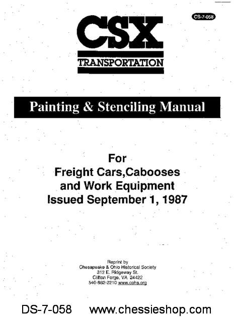 CSX Painting & Stenciling Manual - Click Image to Close