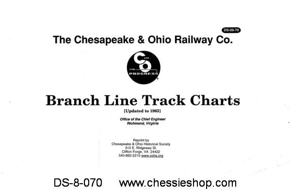 C&O Track Charts - Branch Lines Updated to 1963 - Click Image to Close
