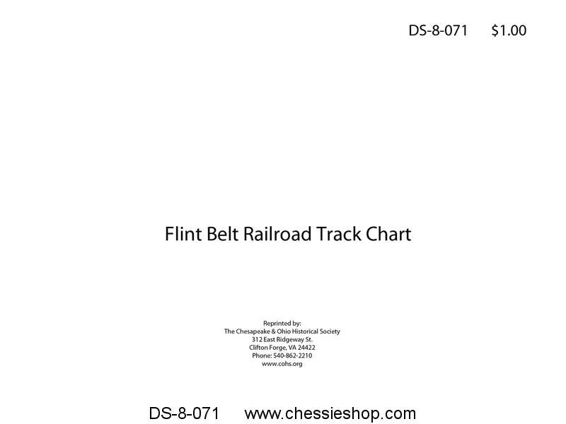 Flint Belt Railroad Track Chart... - Click Image to Close