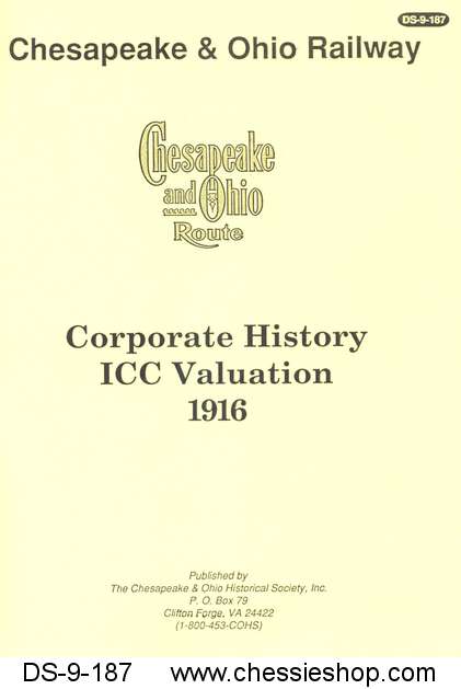 C&O Corporate History, ICC Valuation 1916 - Click Image to Close