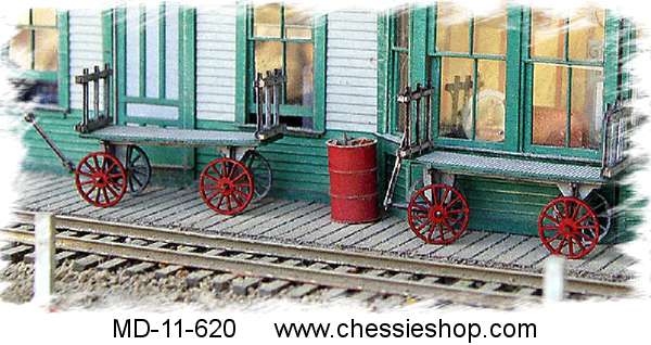 Baggage Cart, Kit Set of Two, HO Scale