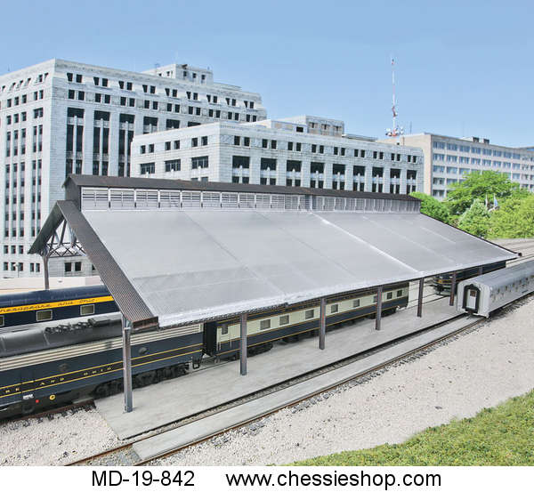 Train Shed with Clear Roof -- Kit: HO Scale by Walthers