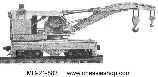 Wrecking Crane,120 Ton Industrial Brownhoist, Steam, N-Scale Kit