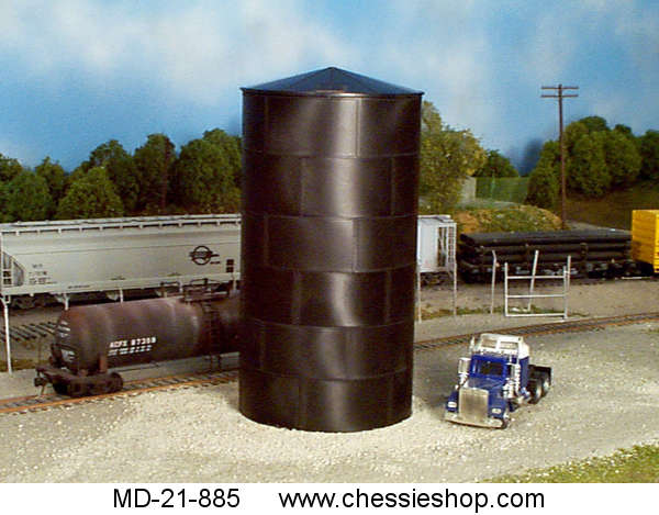 Water/Oil Tank, 43' Peaked Top, HO Scale