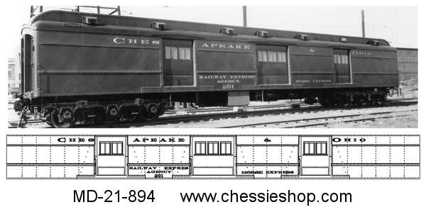 Horse Express Car Sides, as-built (in use 1937-1952) C&O