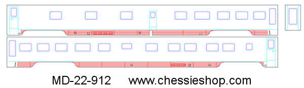 Chessie 29 Car Sides, C&O, N Scale